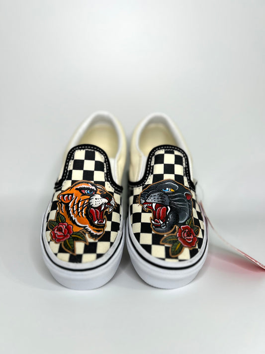 Baby Vans checkerboard traditional tattoo