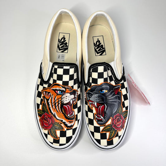 Vans checkerboard Traditional tattoo style