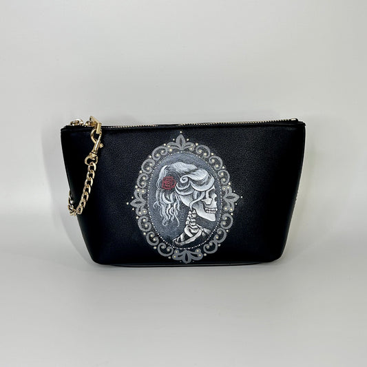 Pochette nera, cameo teschio